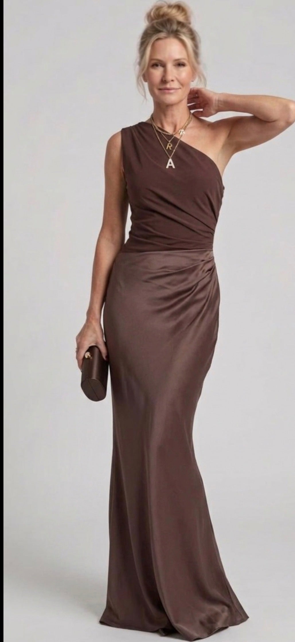 Arabella | Quilted Satin Maxi Dress