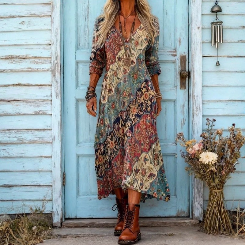 Emily Flowy Print Maxi Dress