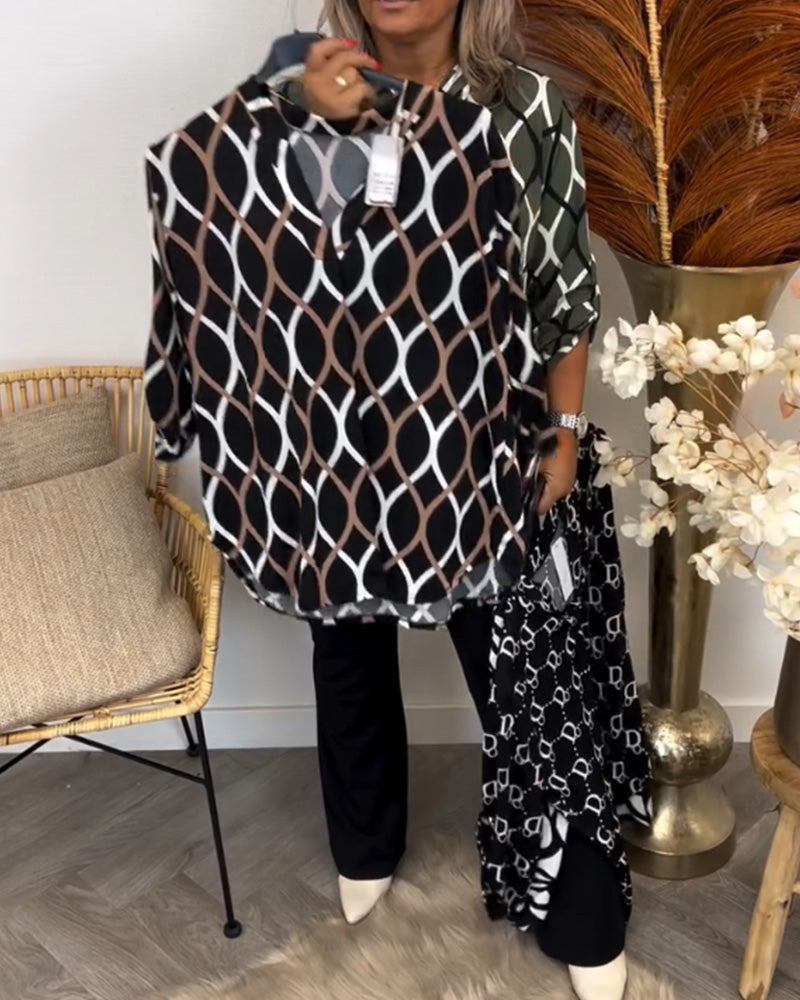 Alisha - Graphic Print Blouse
