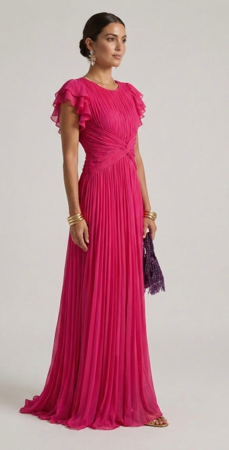 Celeste | Pleated Evening Dress