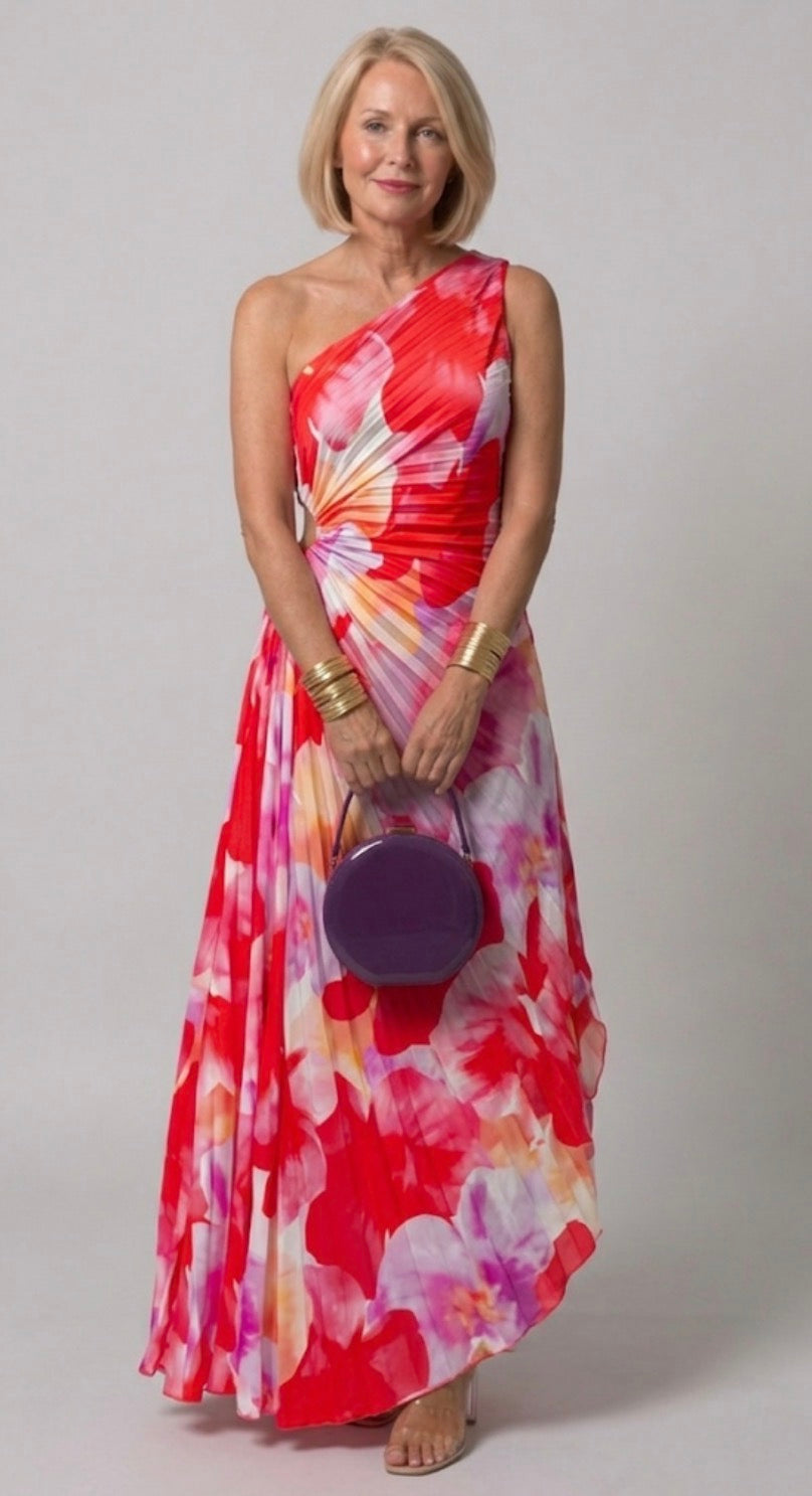 Juliette | Pleated One-Shoulder Dress