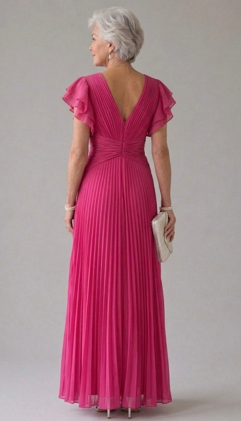 Celeste | Pleated Evening Dress