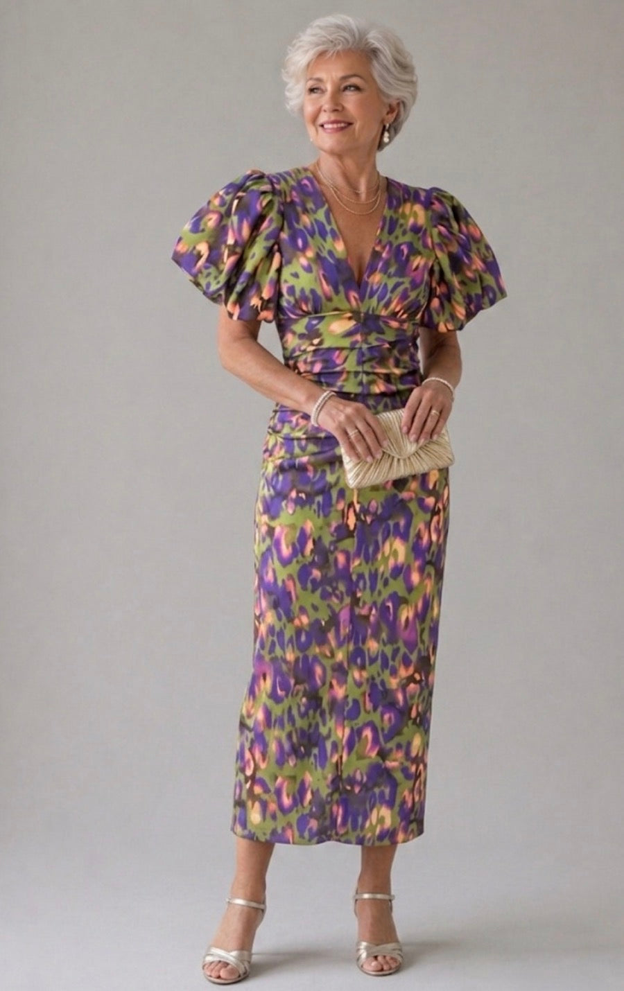 Ophelia | Puff Sleeve Midi Dress