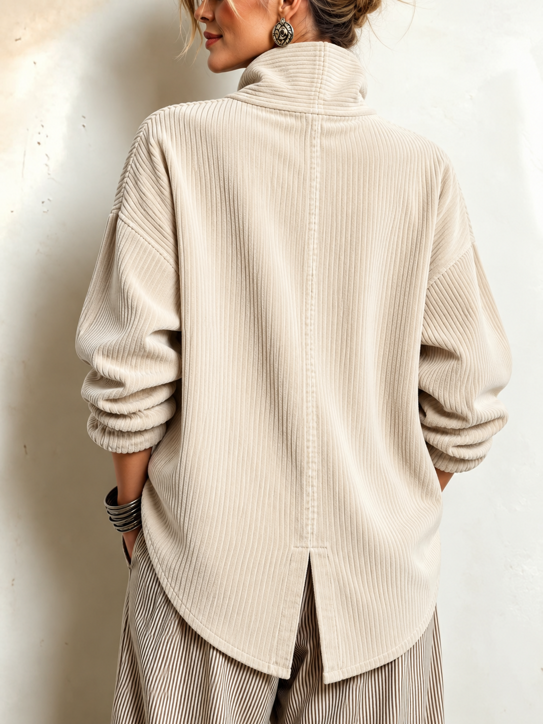Amber | Corduroy Button-Up Top