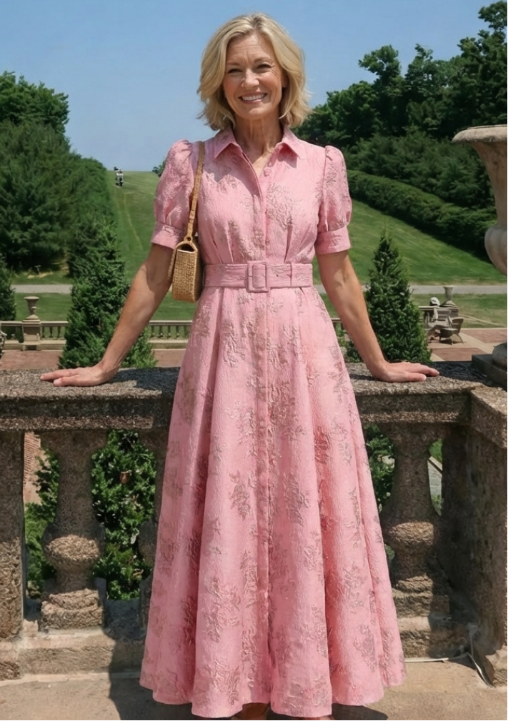 Colette | Belted Floral Maxi Dress