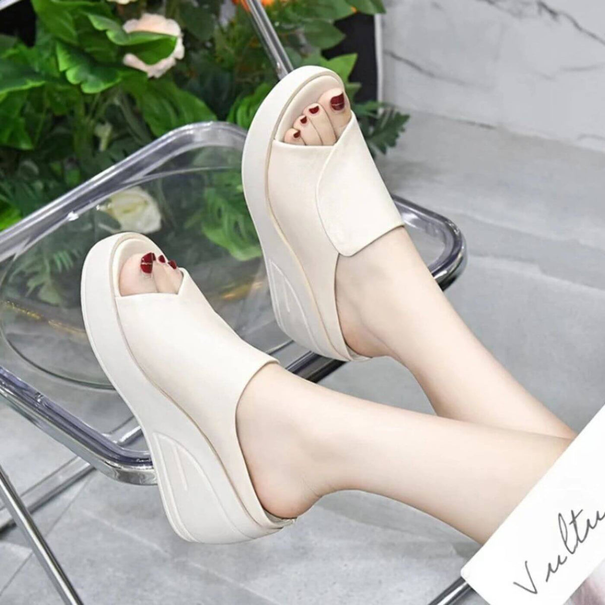 Marigold – Orthopedic Slip-On Wedge Sandals