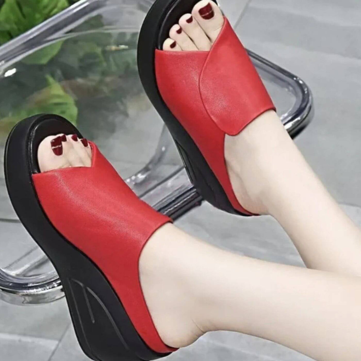 Marigold – Orthopedic Slip-On Wedge Sandals