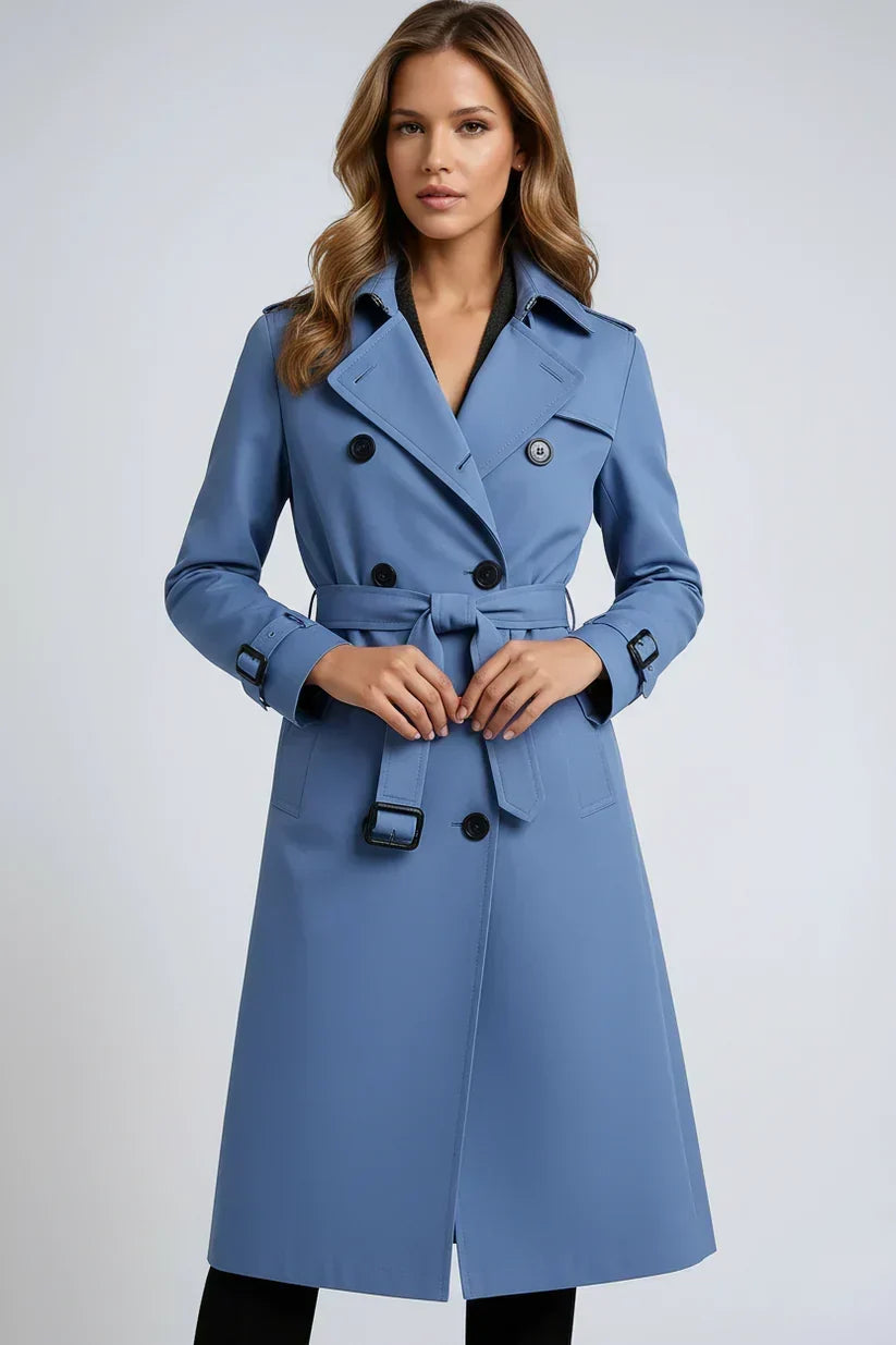 Naomi | Double Breasted Long Trench Coat