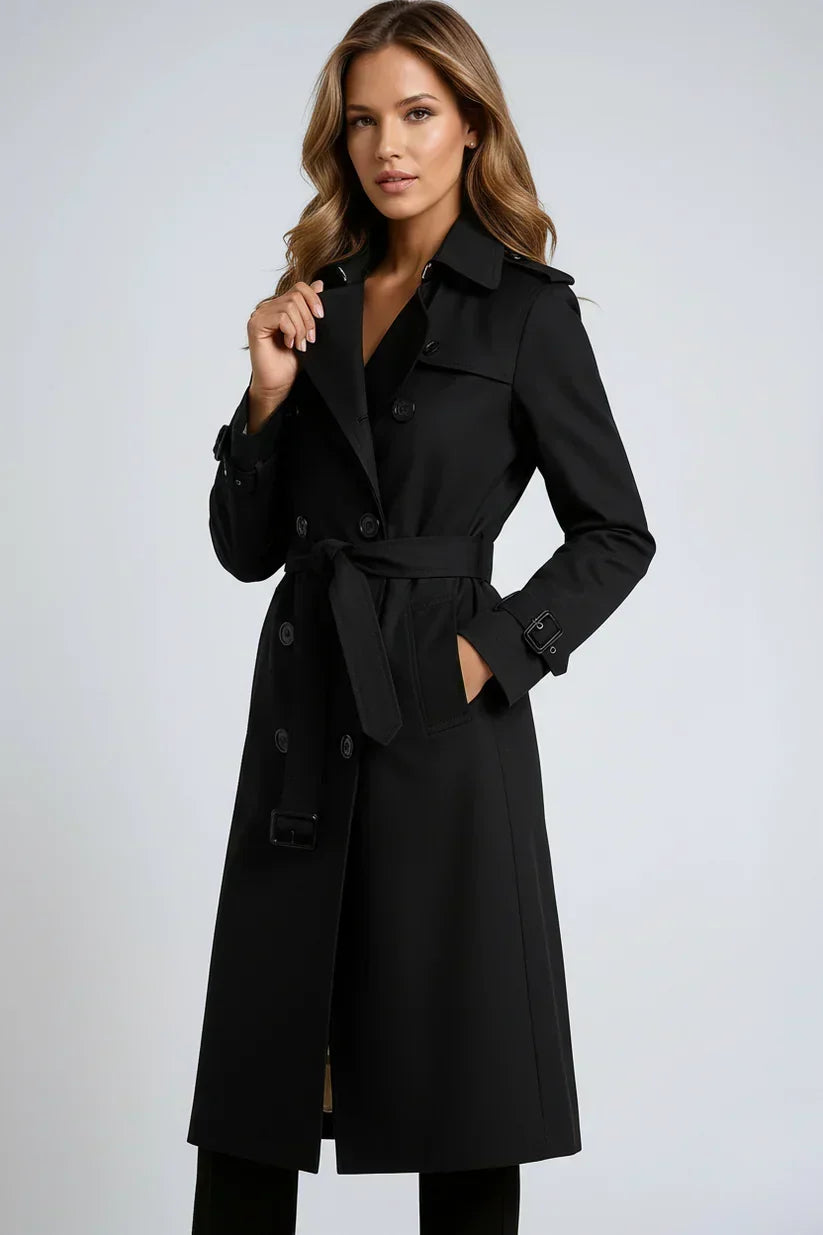Naomi | Double Breasted Long Trench Coat