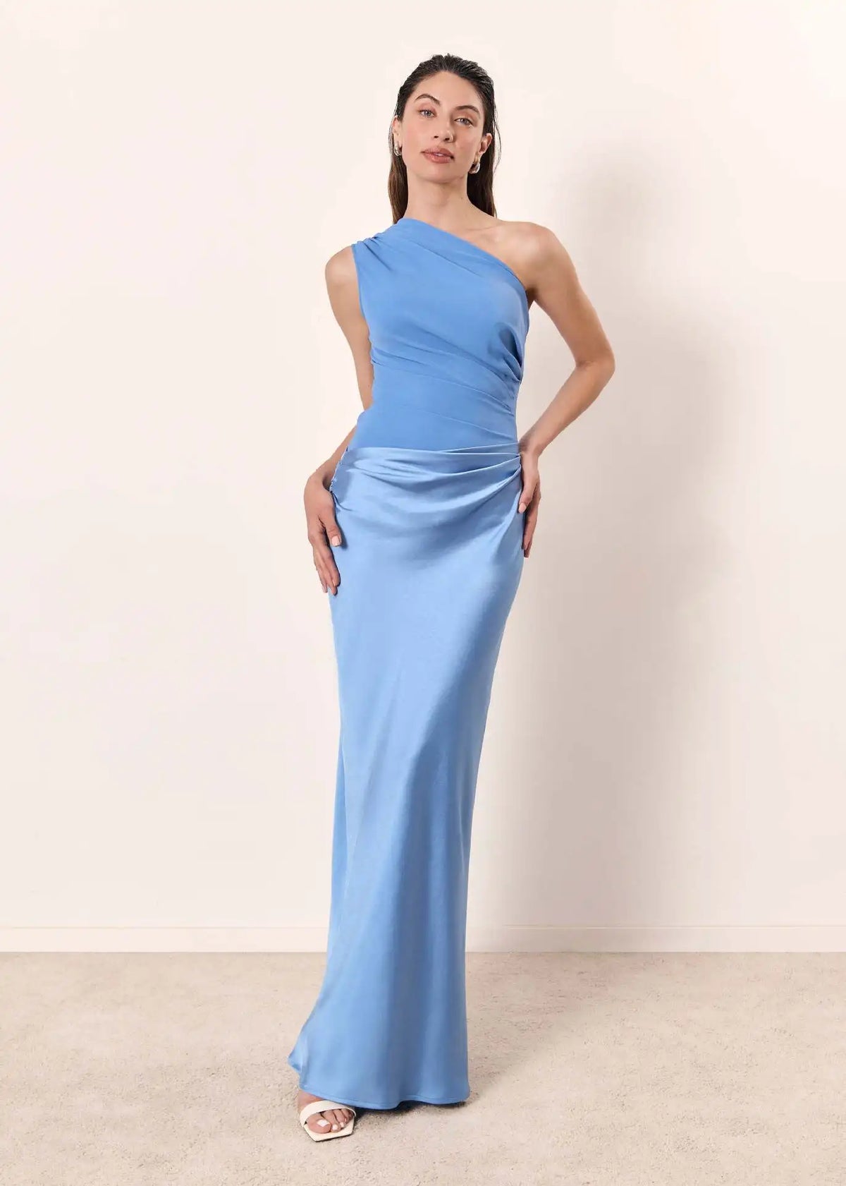 Arabella | Quilted Satin Maxi Dress