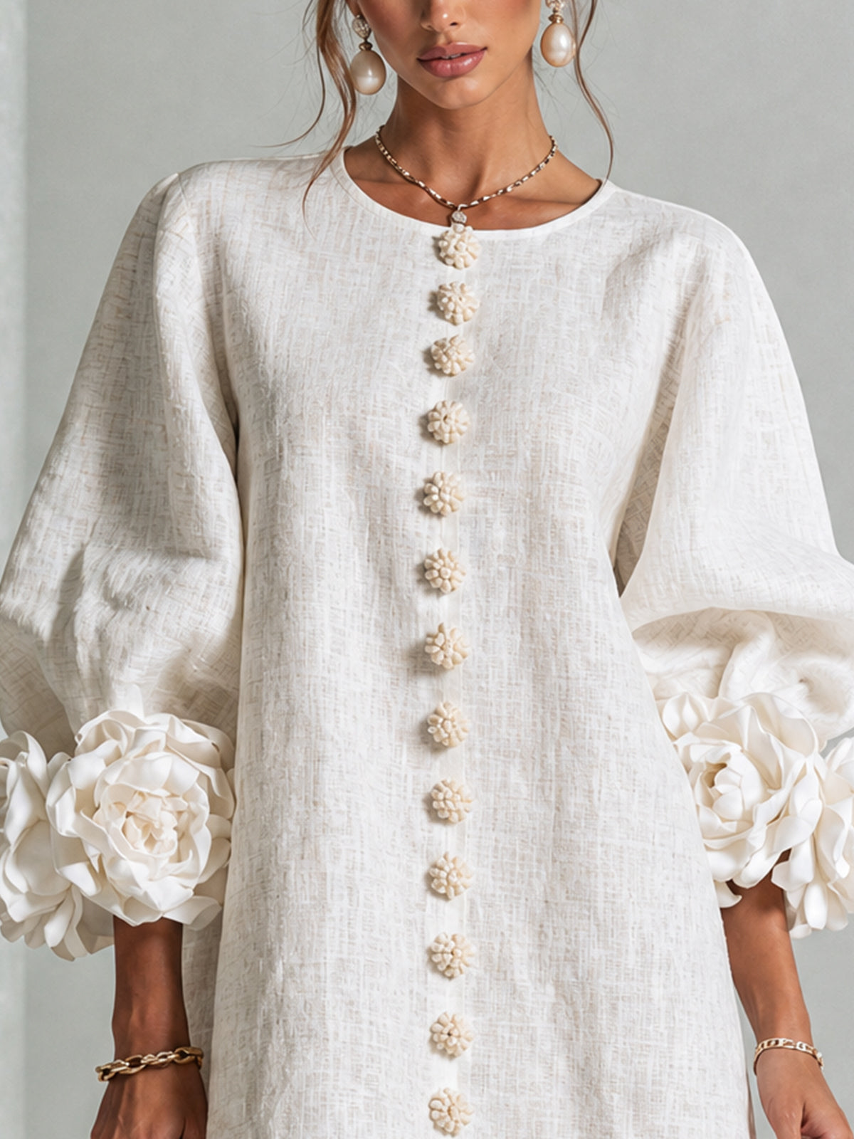 Florence Floral Button-Down Mini Dress