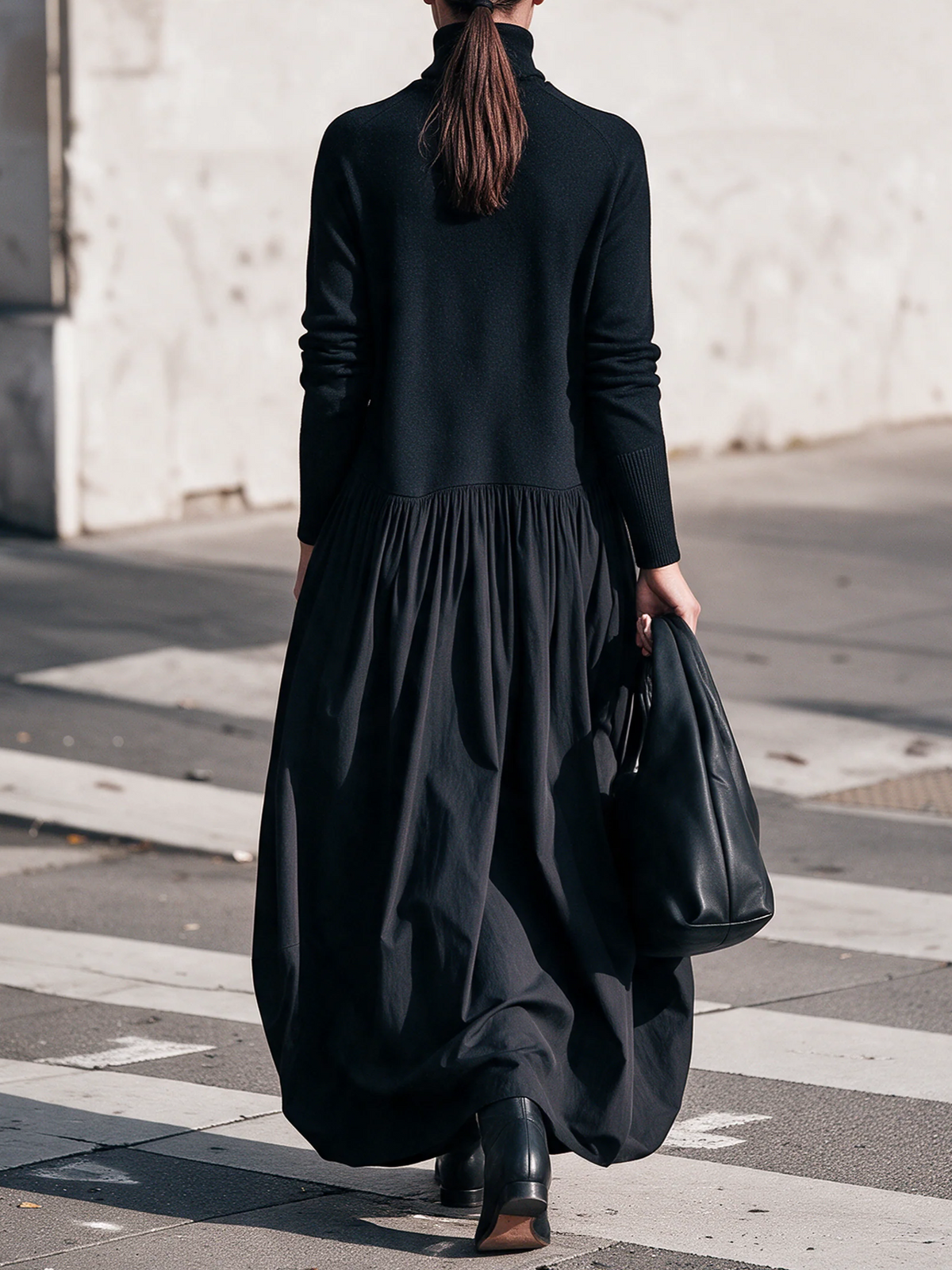 Nora | High-Neck Oversized Maxi Dress