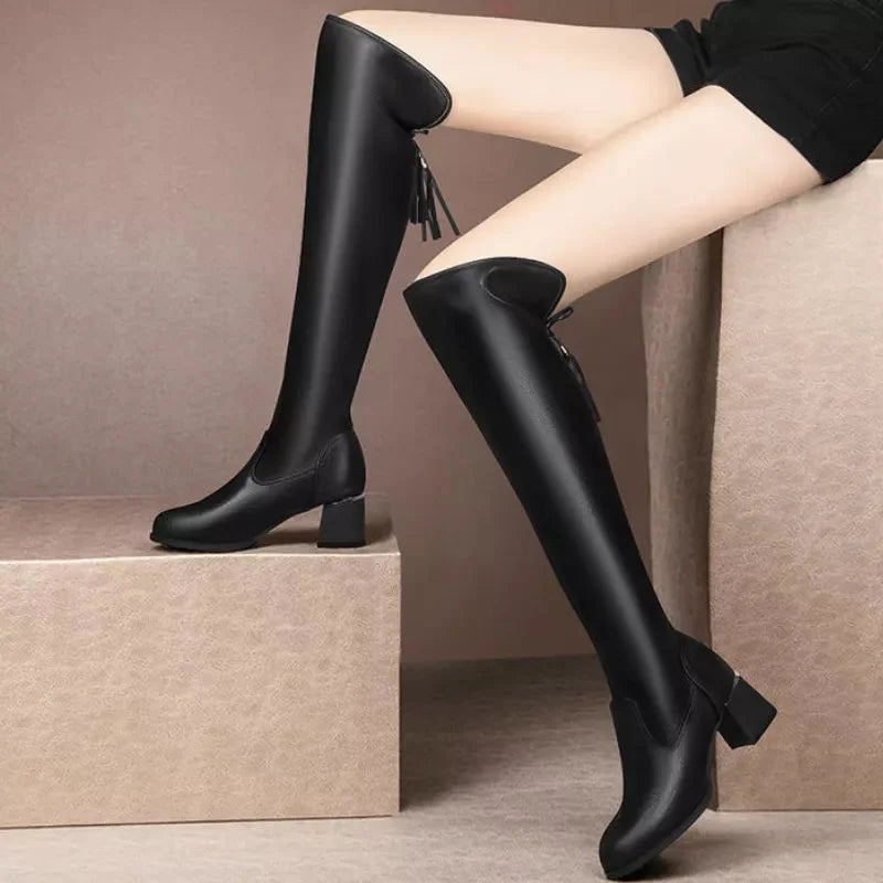 Nikka – Over-the-Knee Warm Stretch Boots