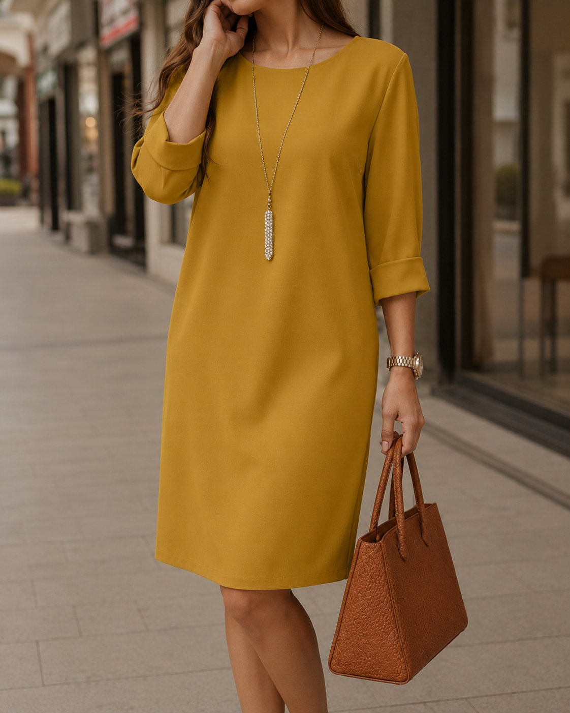 Odette Tummy Control Elegant Midi Dress