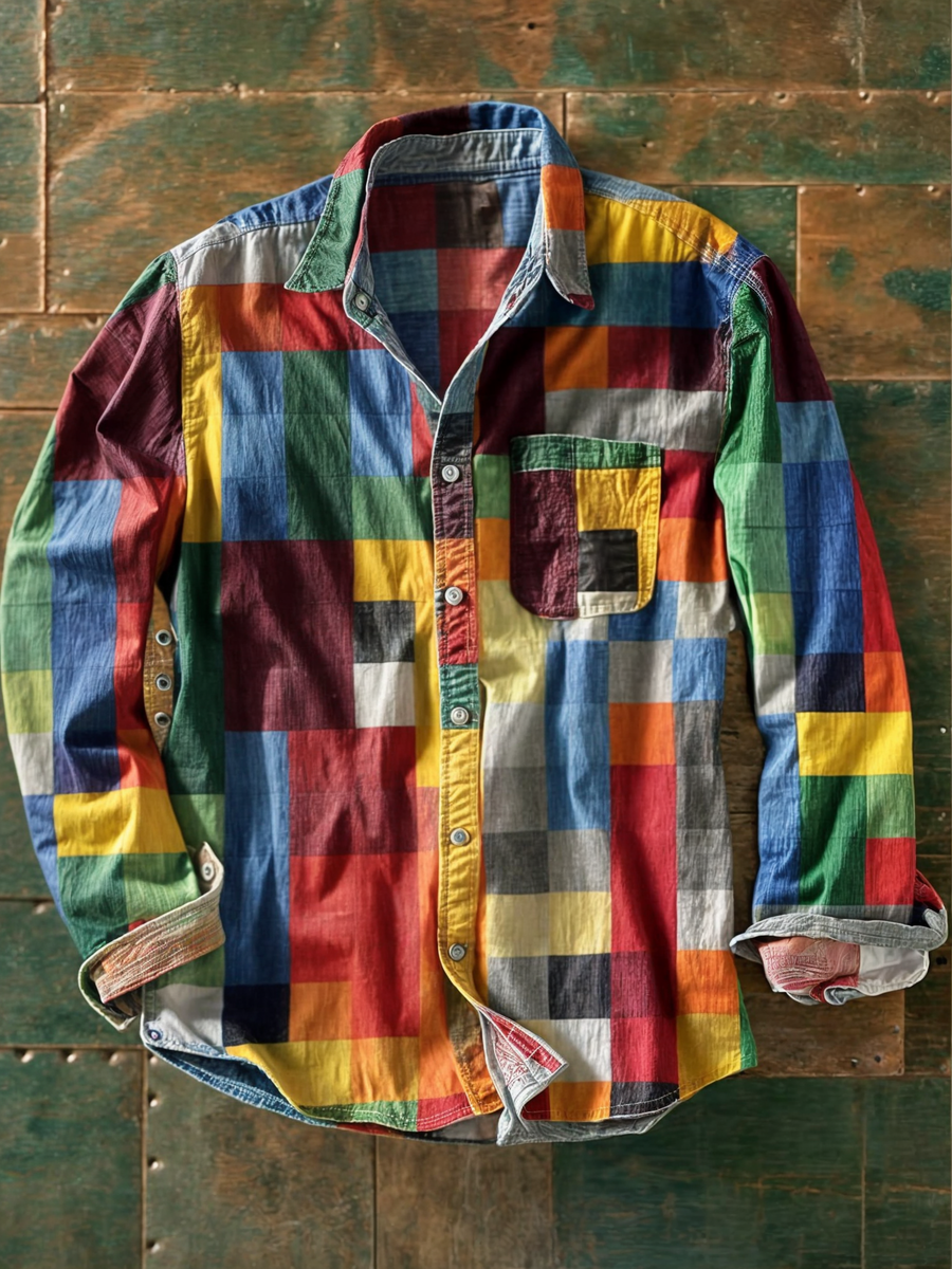 Kellan – Premium Patchwork Statement Shirt