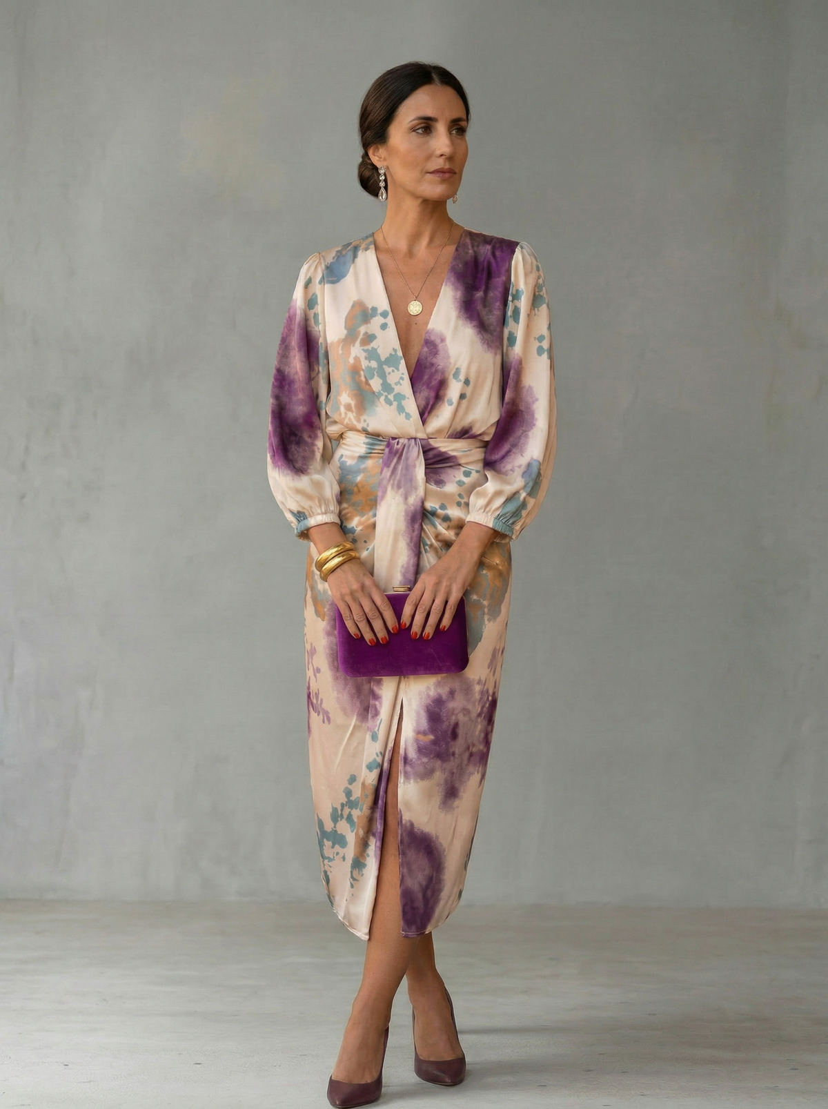 Valeria Elegant V-Neck Two Piece