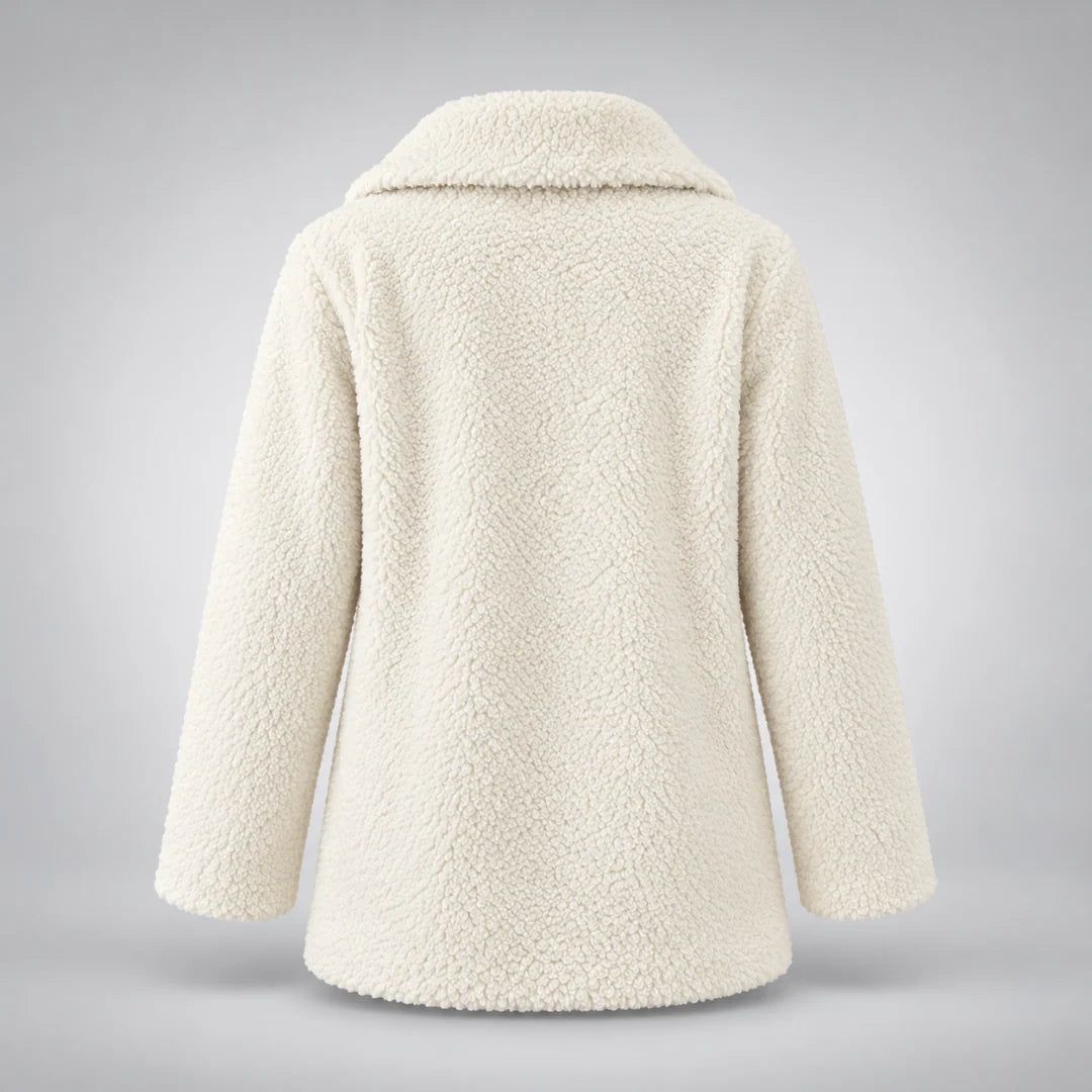 Monica | Cozy Leopard Accent Teddy Coat