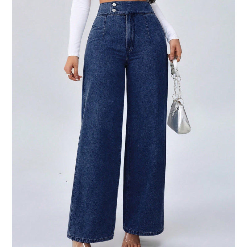 Aria - High-Waist Wide Leg Jeans