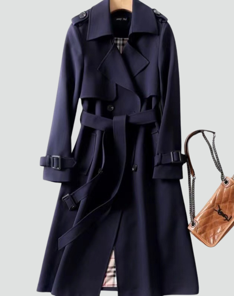 Naomi | Double Breasted Long Trench Coat